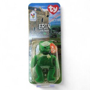 Ty Beanie Baby Erin The Bear Collectible Toy New In Box
